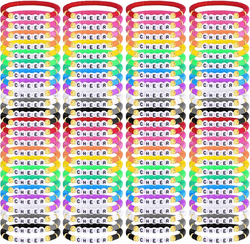 LUYI 32 Pcs Preppy Jewelry Bracelets for Women Clay Bead Colorful Surfer Heishi Bracelet Set Stackable Beaded Friendship Stretch Bracelets Boho Y2K Summer Beach Elastic Layering Bracelets - Image 1